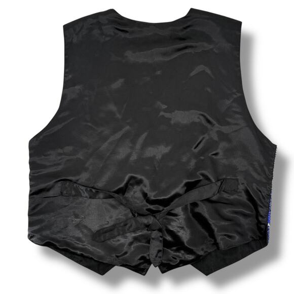 Baby Gem Heavy Sequin Christmas Vest Santa Angel Tree Window Holiday Party Sz L - Picture 9 of 11